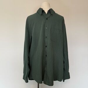 Van Heusen No-Iron Micro Check Button Down Shirt - Men’s Large 16-16.5